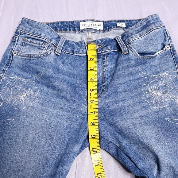 Lucky Brand Lolita Skinny Embellished Embroidered Ankle Length Jeans Size 6/28 - Picture 5 of 9